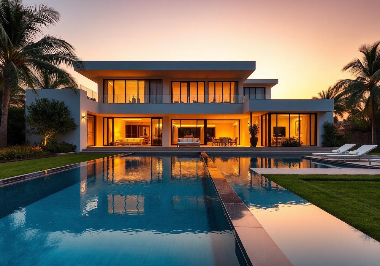 Villa moderne 5 chambres avec piscine